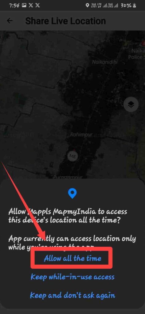 How to share your live location using Mappls app 