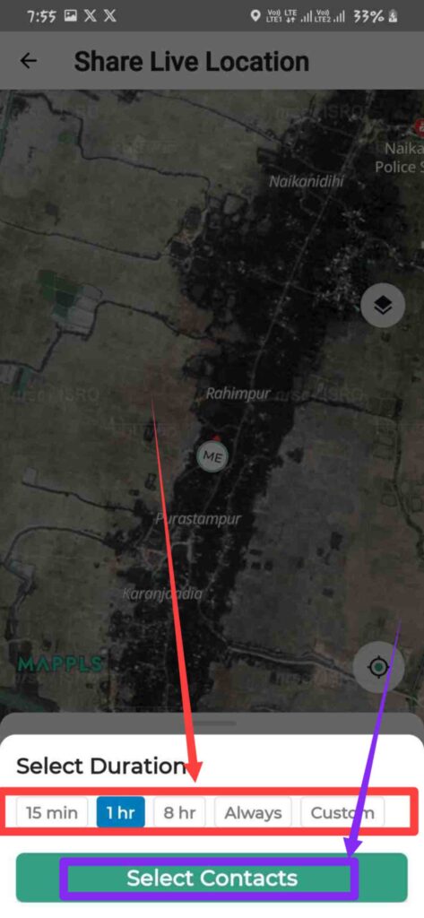 How to share your live location using Mappls app 