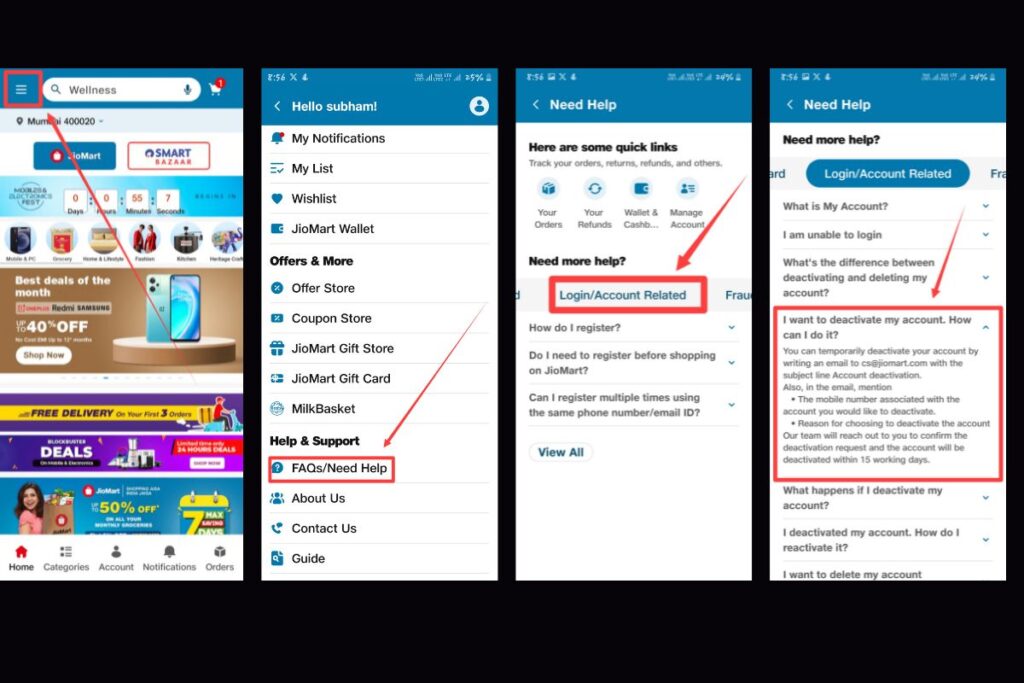 How to Delete Jiomart Account Permanently