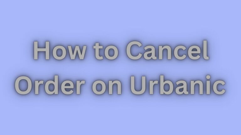 how to cancel order on urbanic