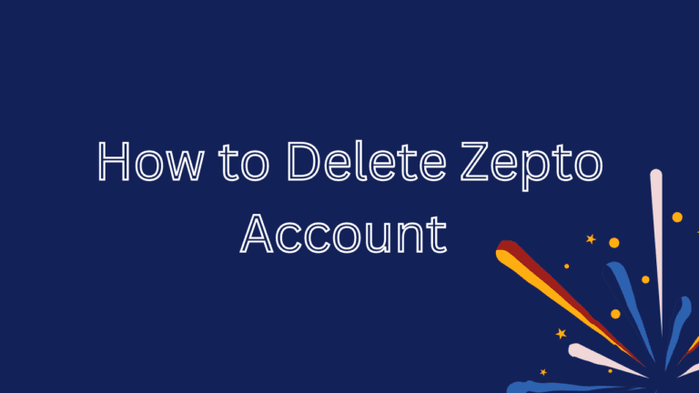 How to delete Zepto Account